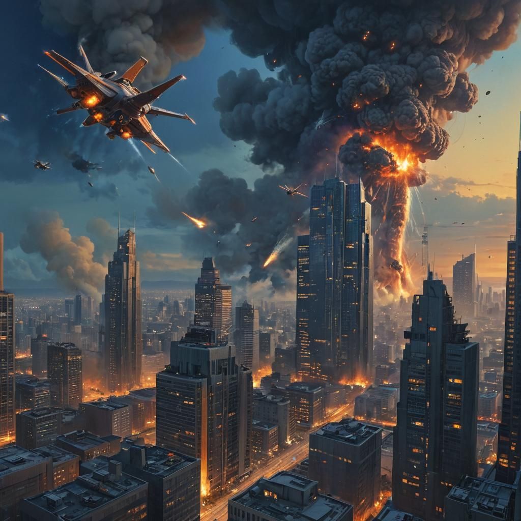 Alien Invasion: Apocalyptic Sci-Fi Aerial Battle
