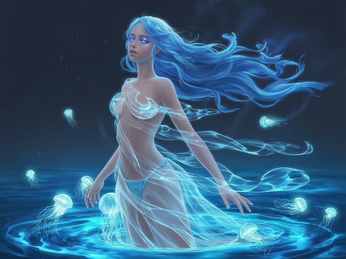 bioluminescent mermaid