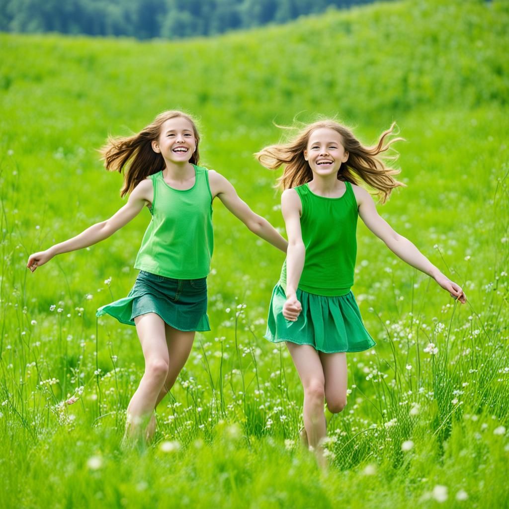 Frolicking in the meadows