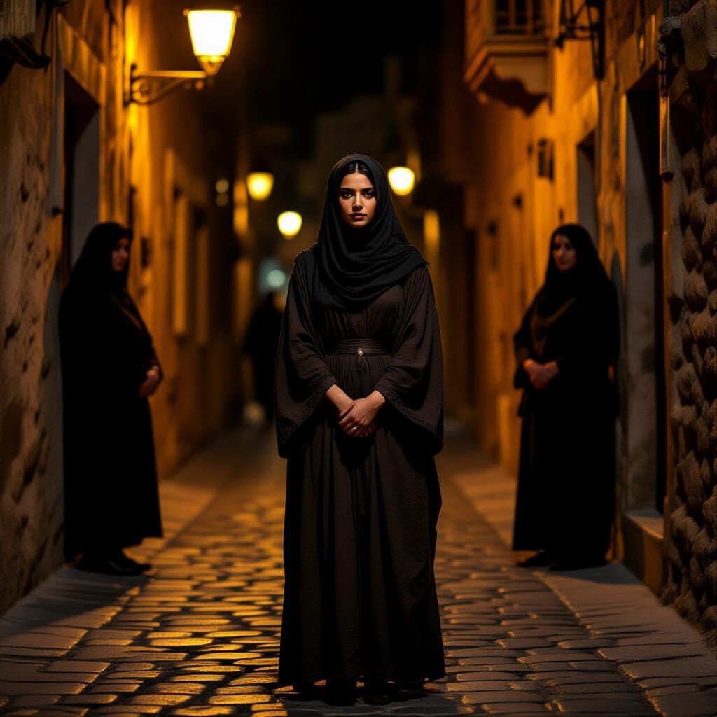 Intense Portrait in Chiaroscuro Style