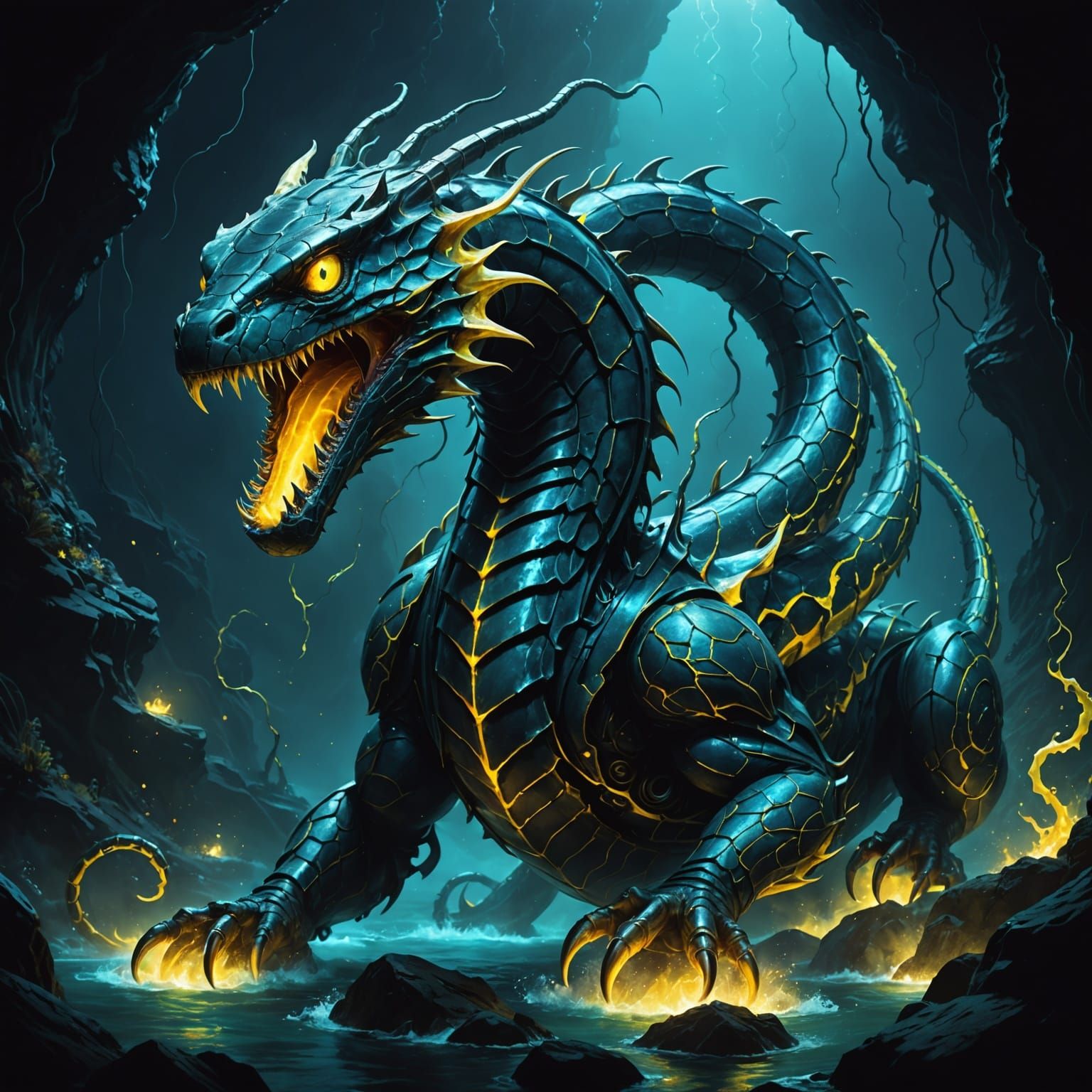 Hydrovolt Serpent in Abyssal Ocean Depths