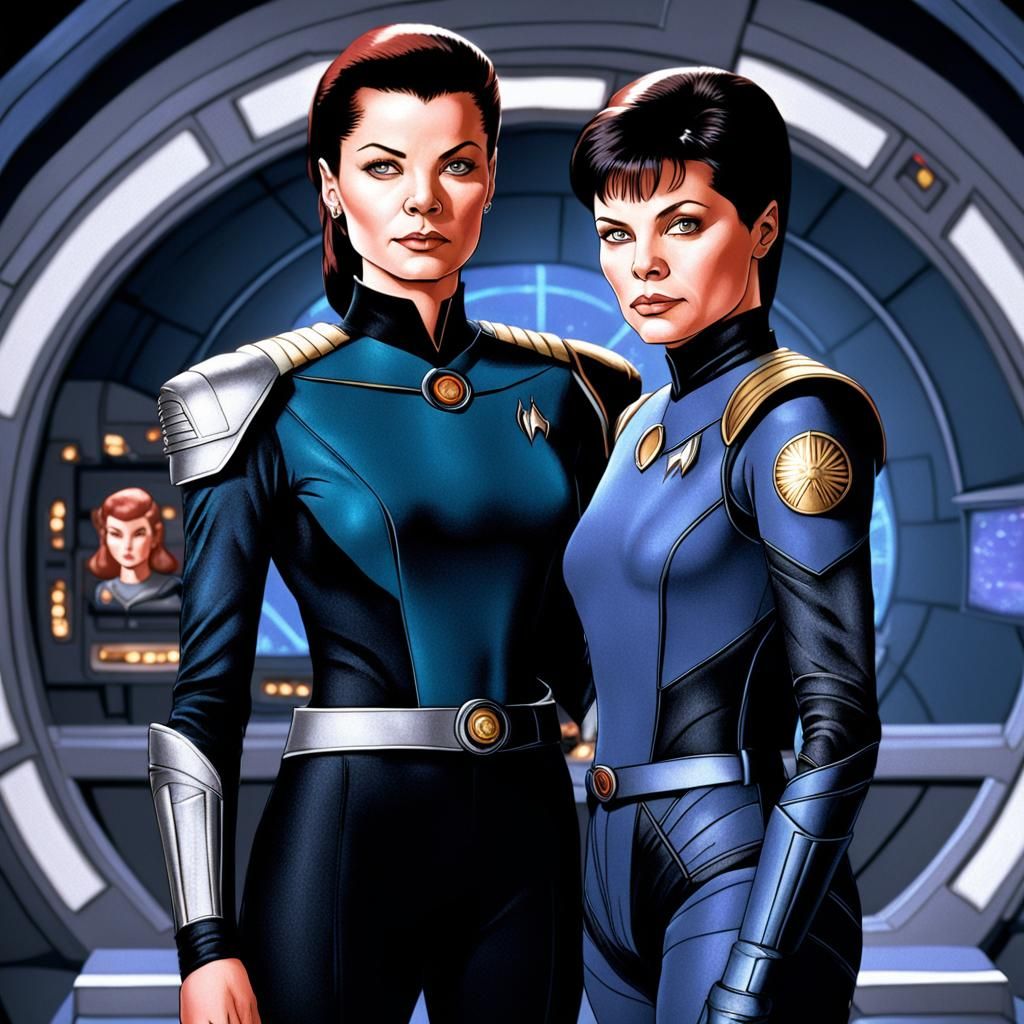 Jadzia Dax and Ezri Dax Side by Side