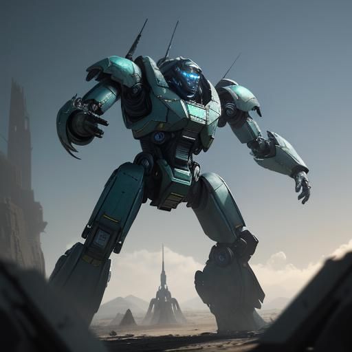 Futuristic UNSC Hannibal Mantis Mech in 8K