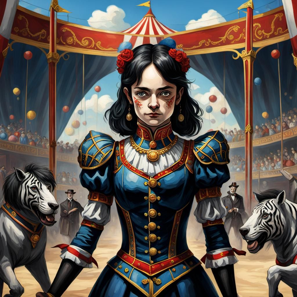 Colorful AI-Generated Circus Scene