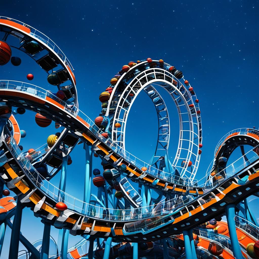 Futuristic Space Carnival with Spaceships