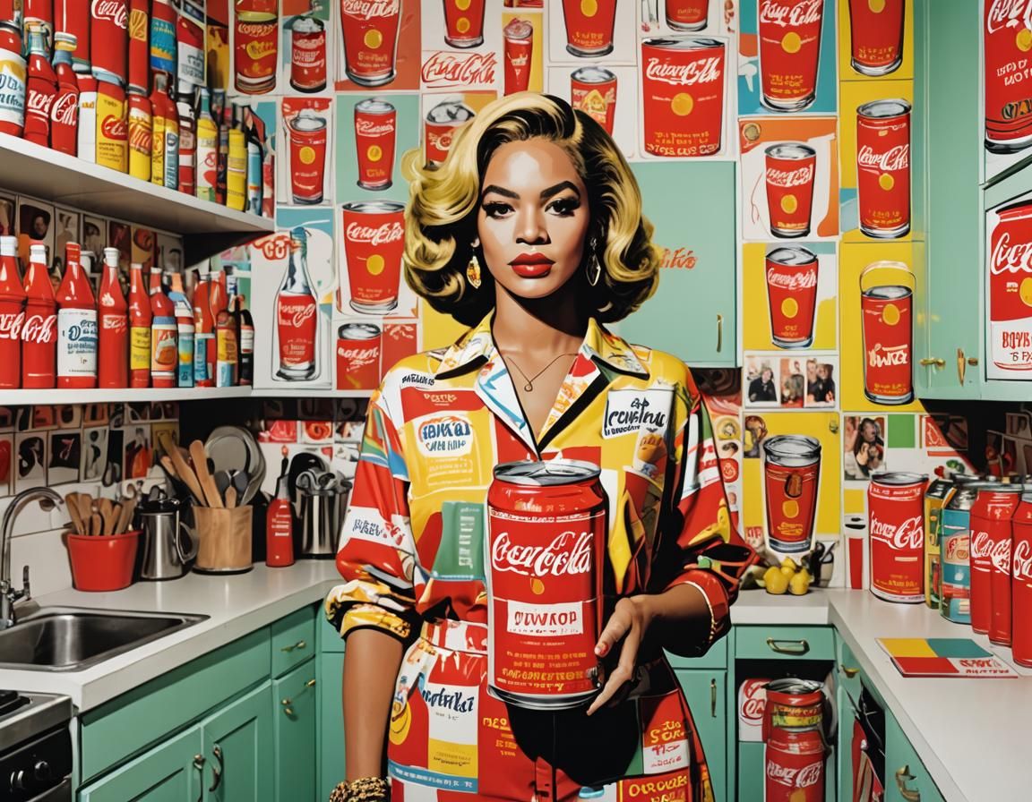 Beyonce in Warhol-Style Pop Art Kitchen