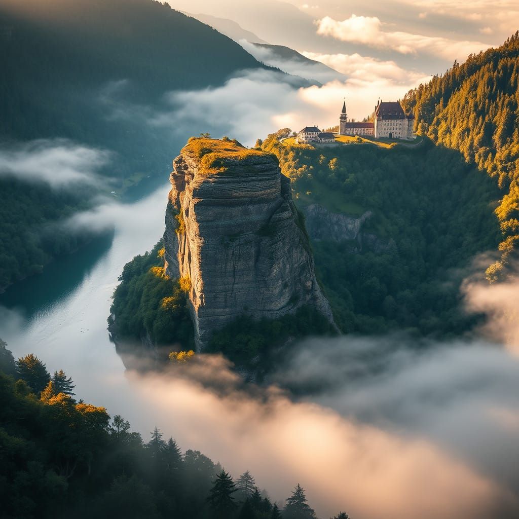 Rhine Valley Morning in Golden Light