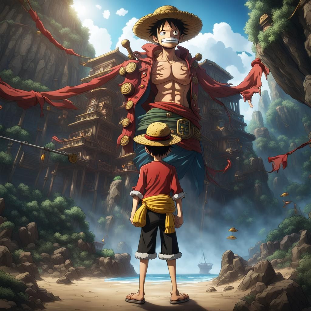 Luffy from One Piece: Detailed Matte Painting