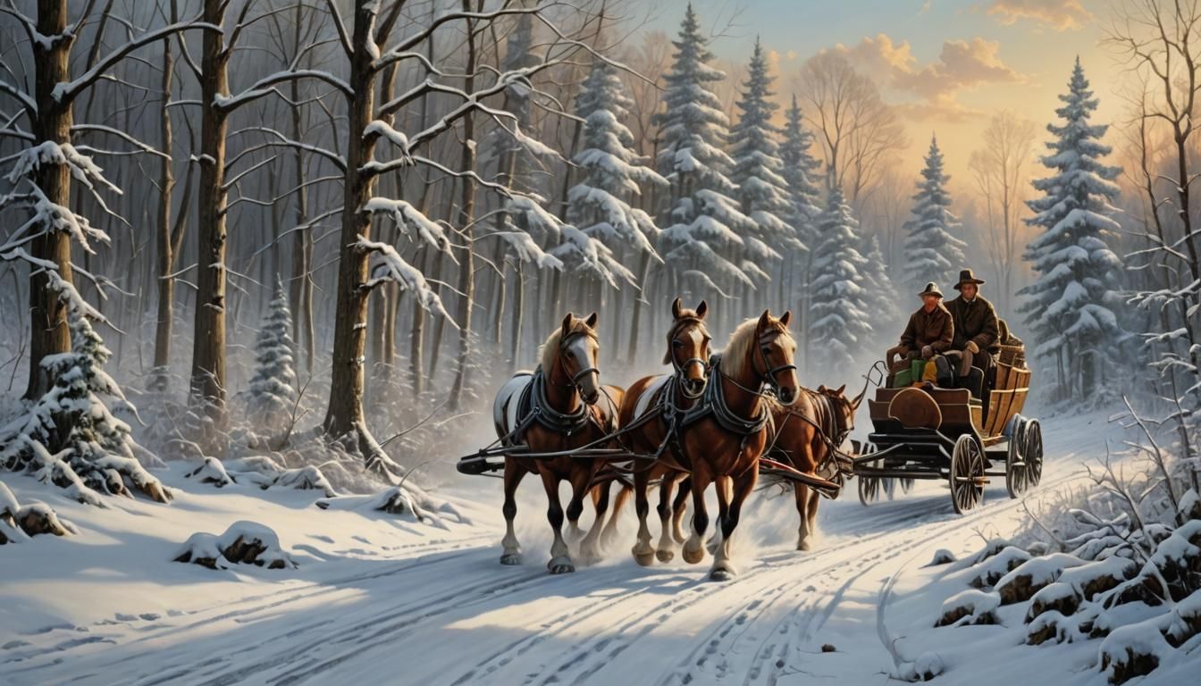 Over the river and through the woods,
To grandmother's house...