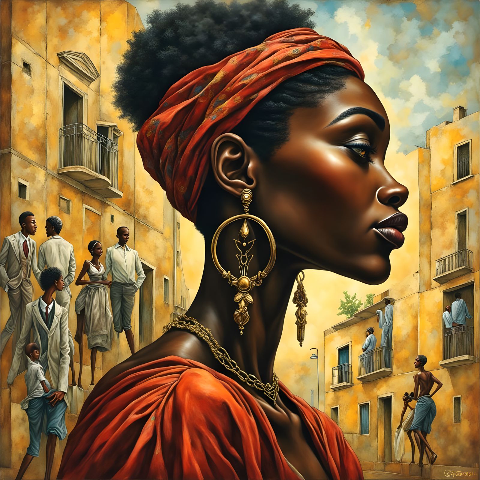 Elegant Portrait of a Woman in Expressive Style