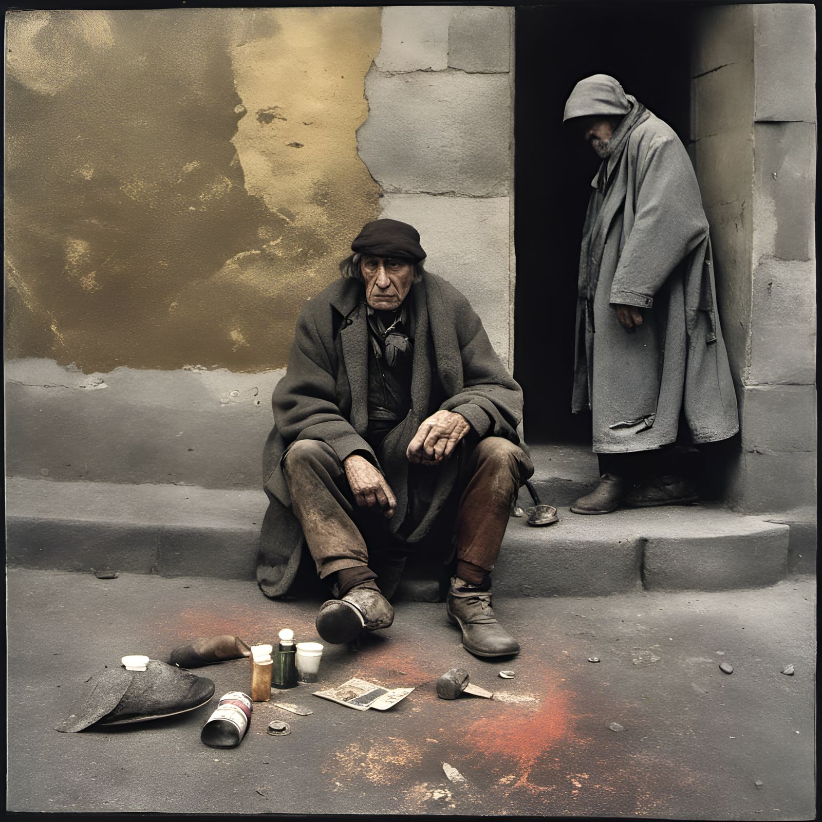 Parisian Beggars in Surrealist Photo Style