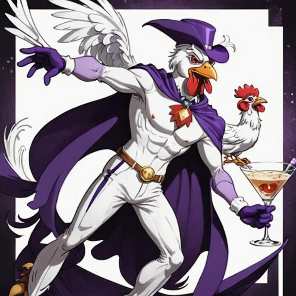 Super Chicken Cartoon Animation in Jay Ward Style