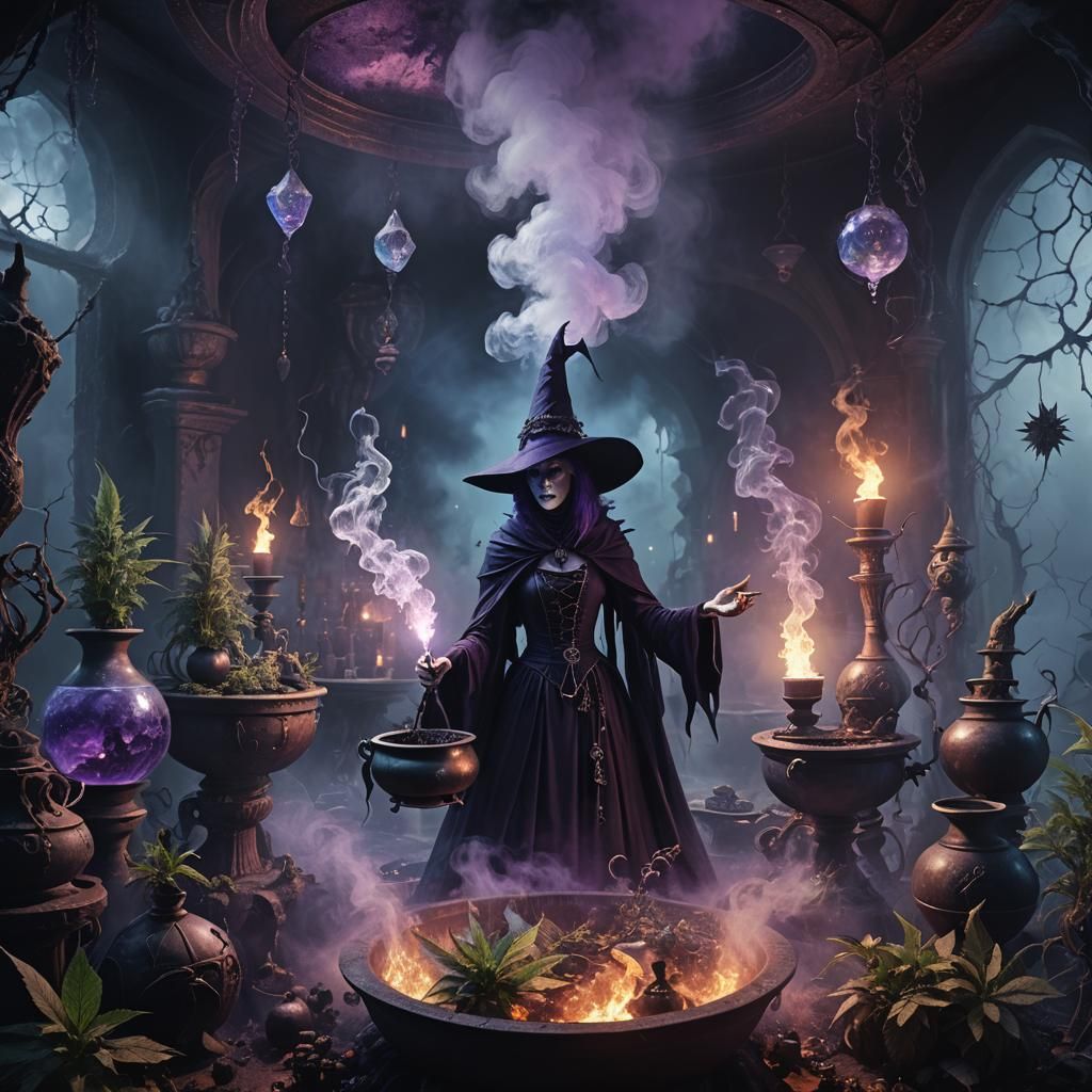 Wicked Witch's Potion: Dark Fantasy Surrealism