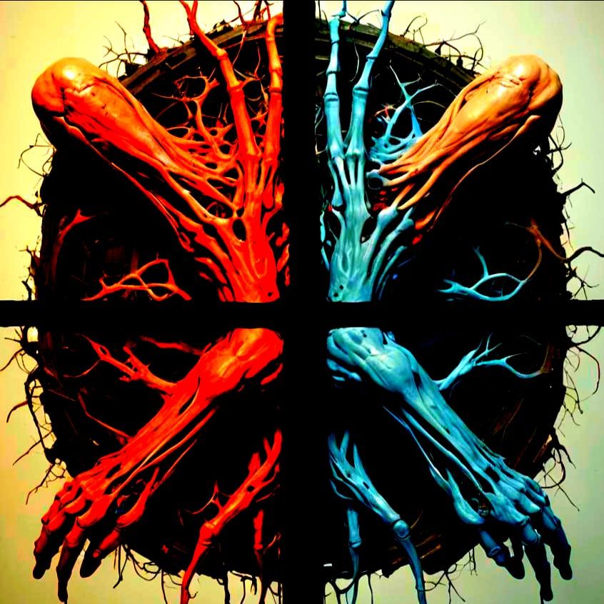 Grotesque, Impasto Figure in Expressionist Dreamscape