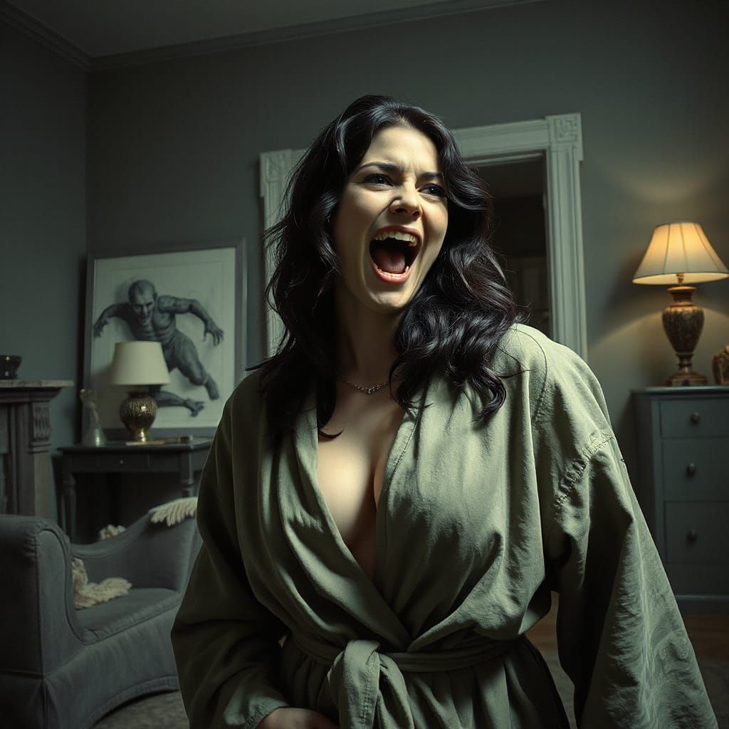 Woman's Terror: A Gustave Doré Inspired Nightmare