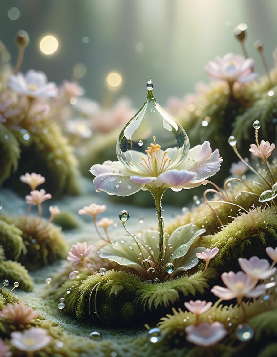 Dreamlike Flower Unfurling in Pastel Hues