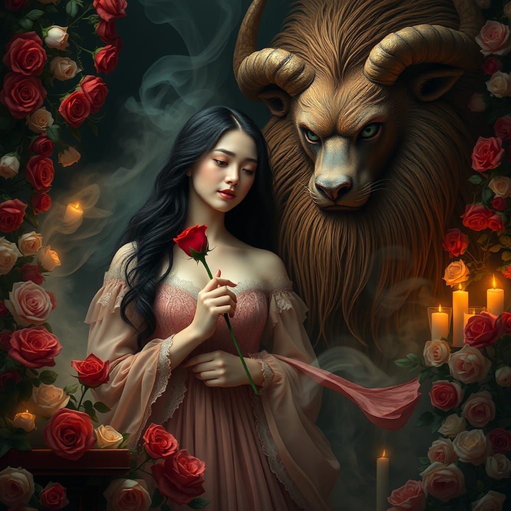 Beauty and the Beast: Mystical Rose Reverie