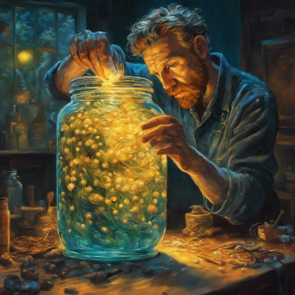 Van Gogh collecting glowworms