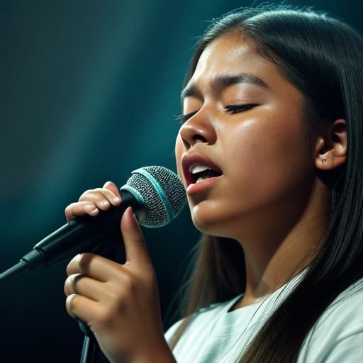Olivia Rodrigo Singing: Hyperrealistic Close-Up