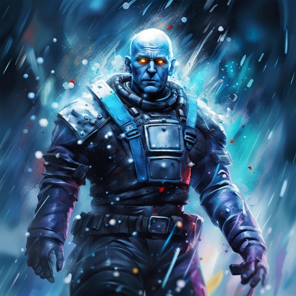 Mr. Freeze Concept Art in Cold Colors