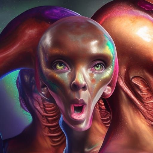 Celebrating an Alien Human Hybrid Birth