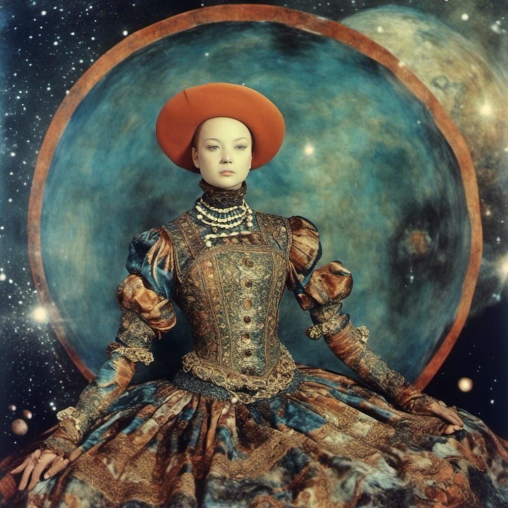 Retro Space Heroine in Analog Style