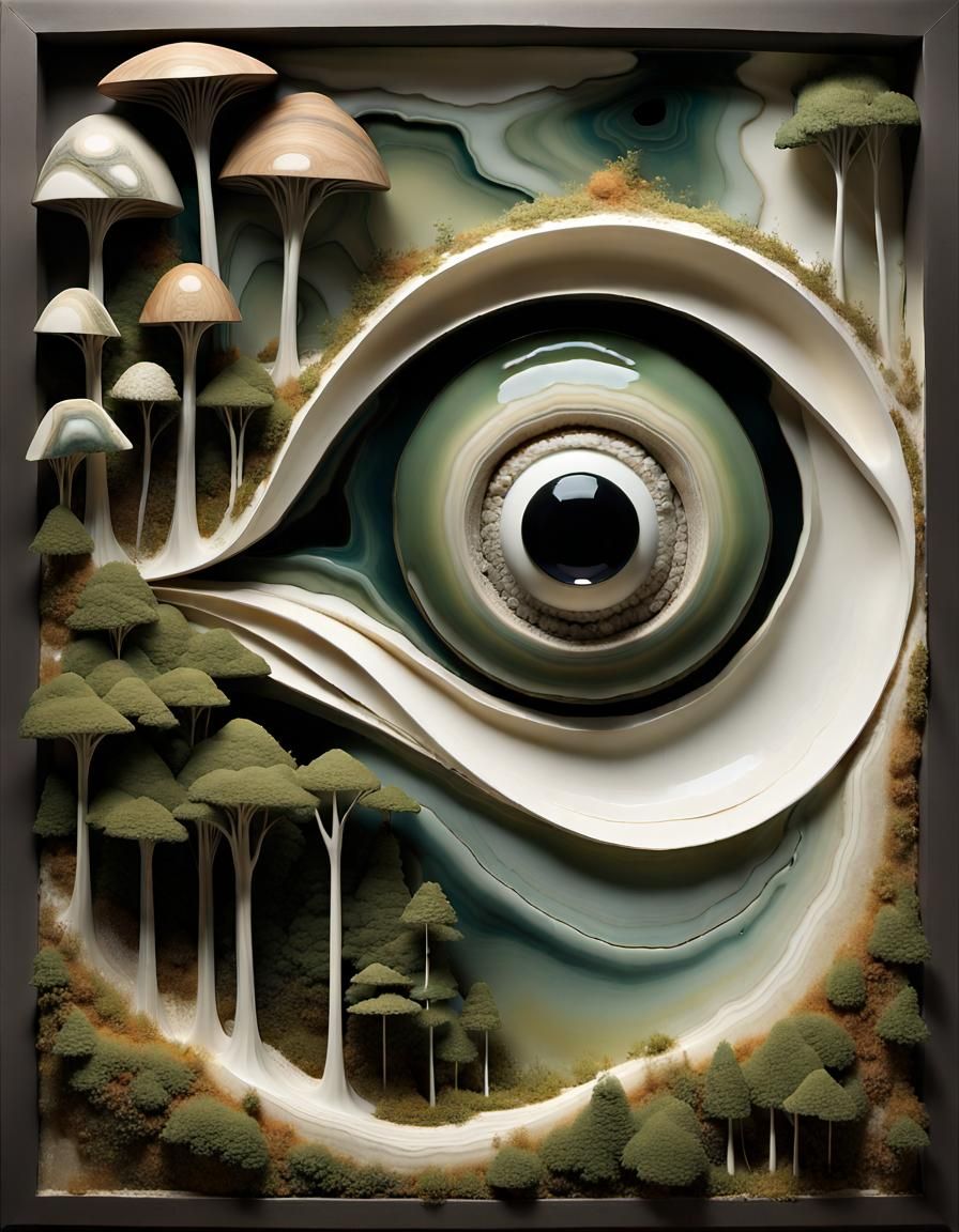 Abstract Landscape in Fluid 3D Photographic Style