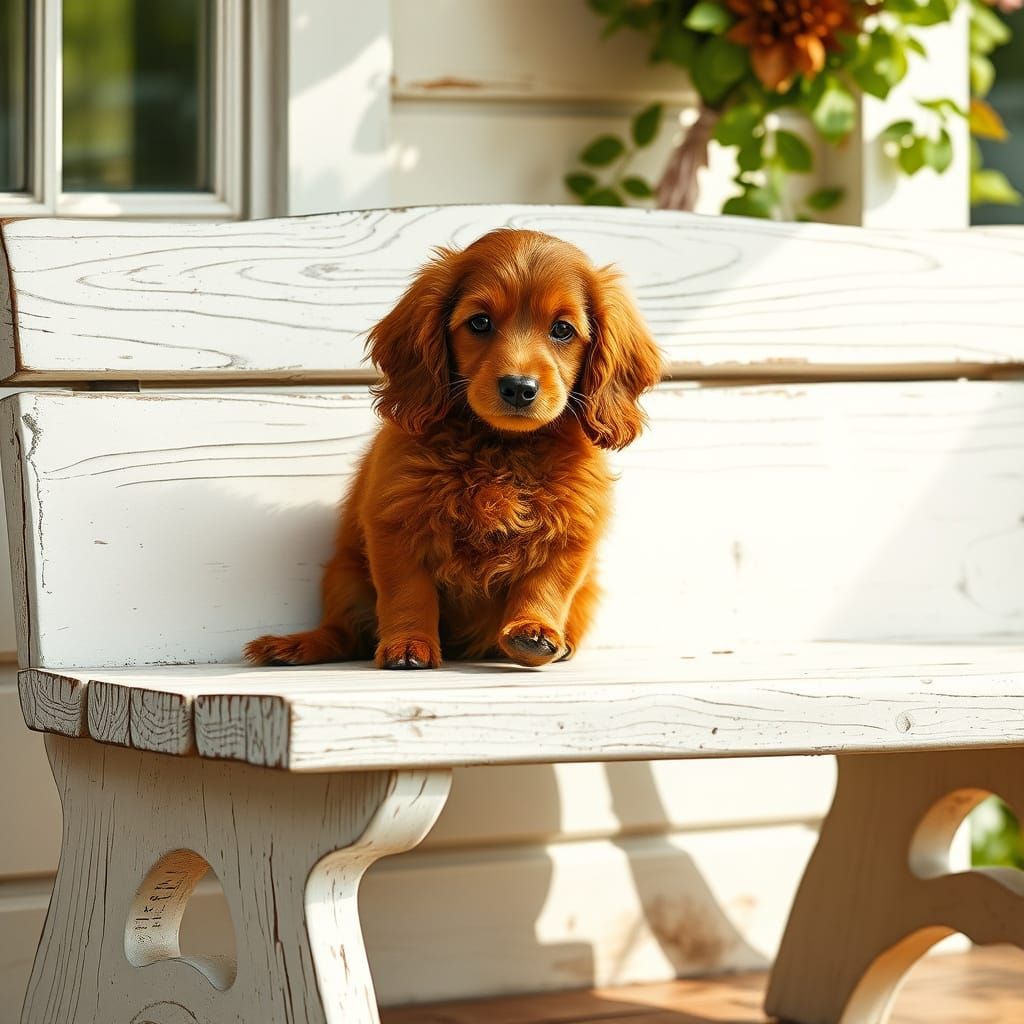 Dachshund Portrait in Beatrix Potter Style