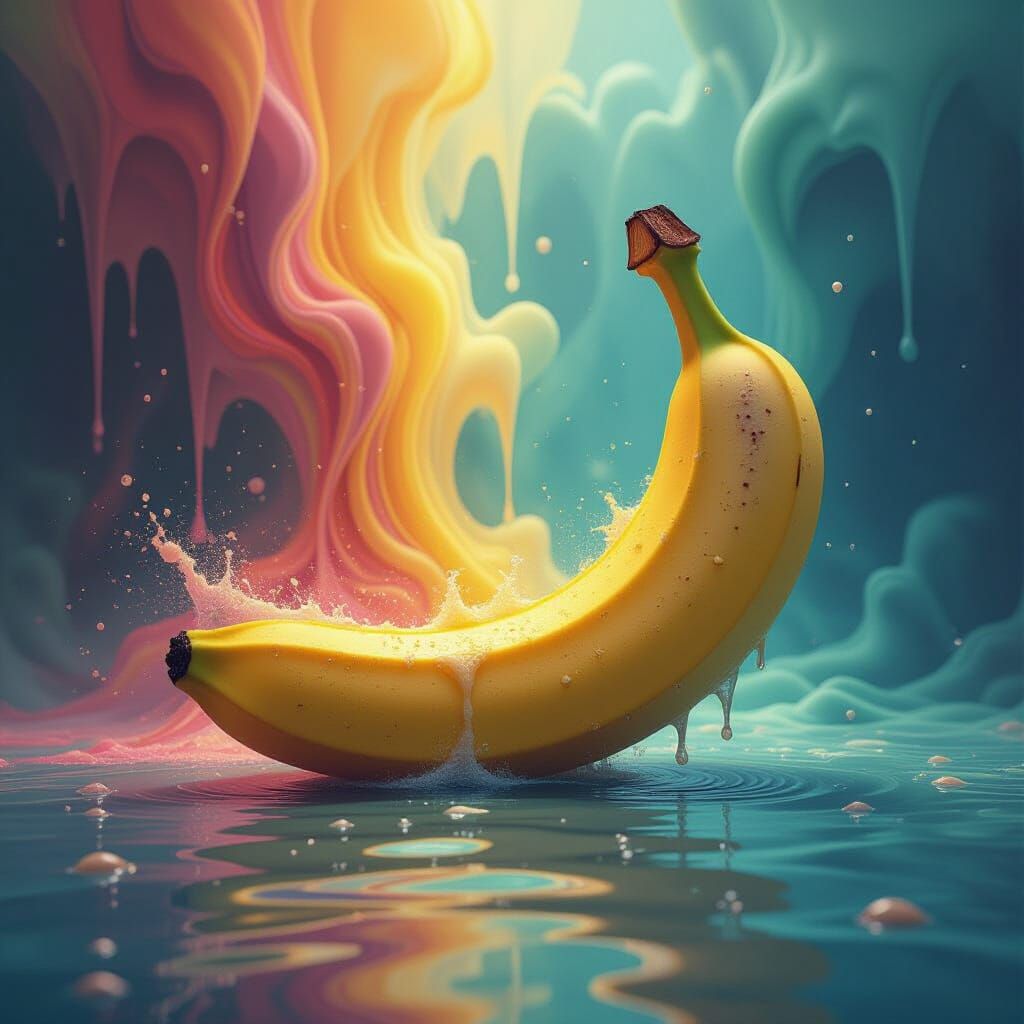 Surreal Banana Descends into Abstract Chaos