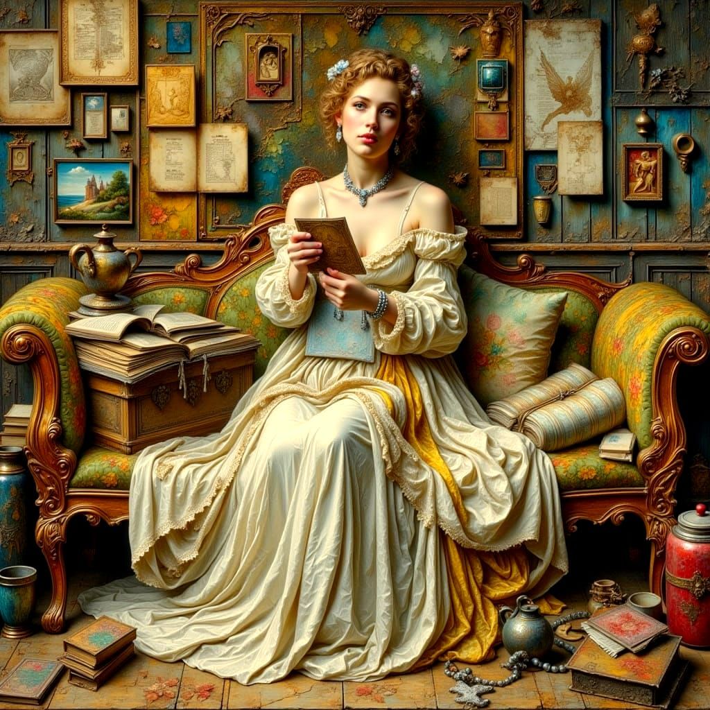 Fading Souvenirs: Impasto Painting of Bygone Days