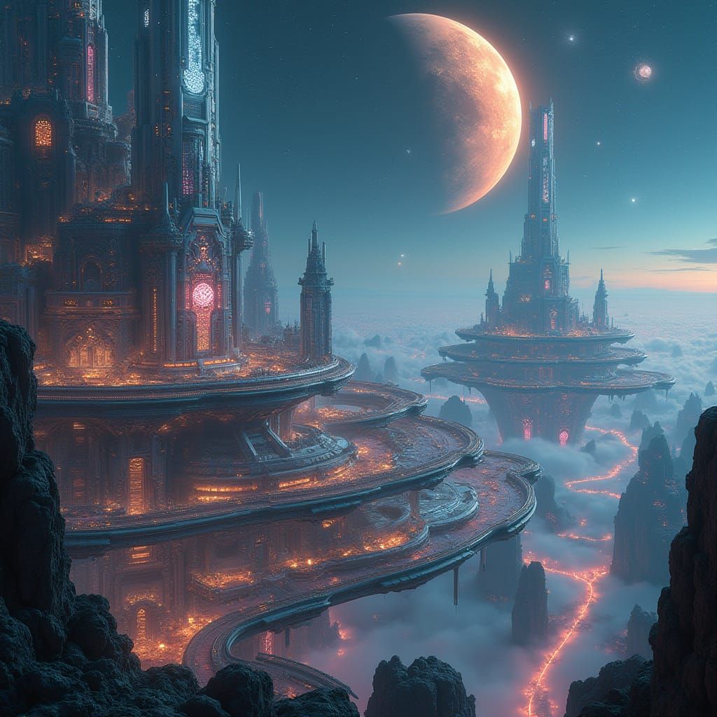 Cosmic Metropolis in Perpetual Twilight