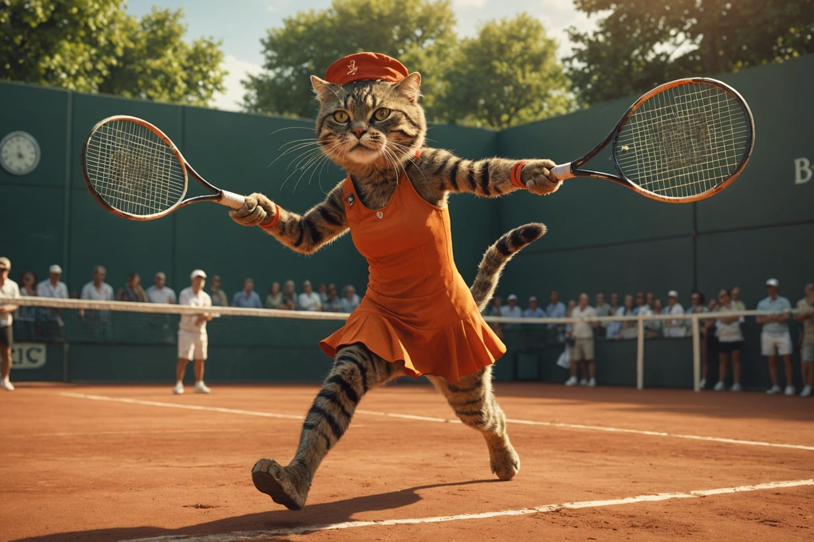 New rules! Stereo tennis.☝️😼