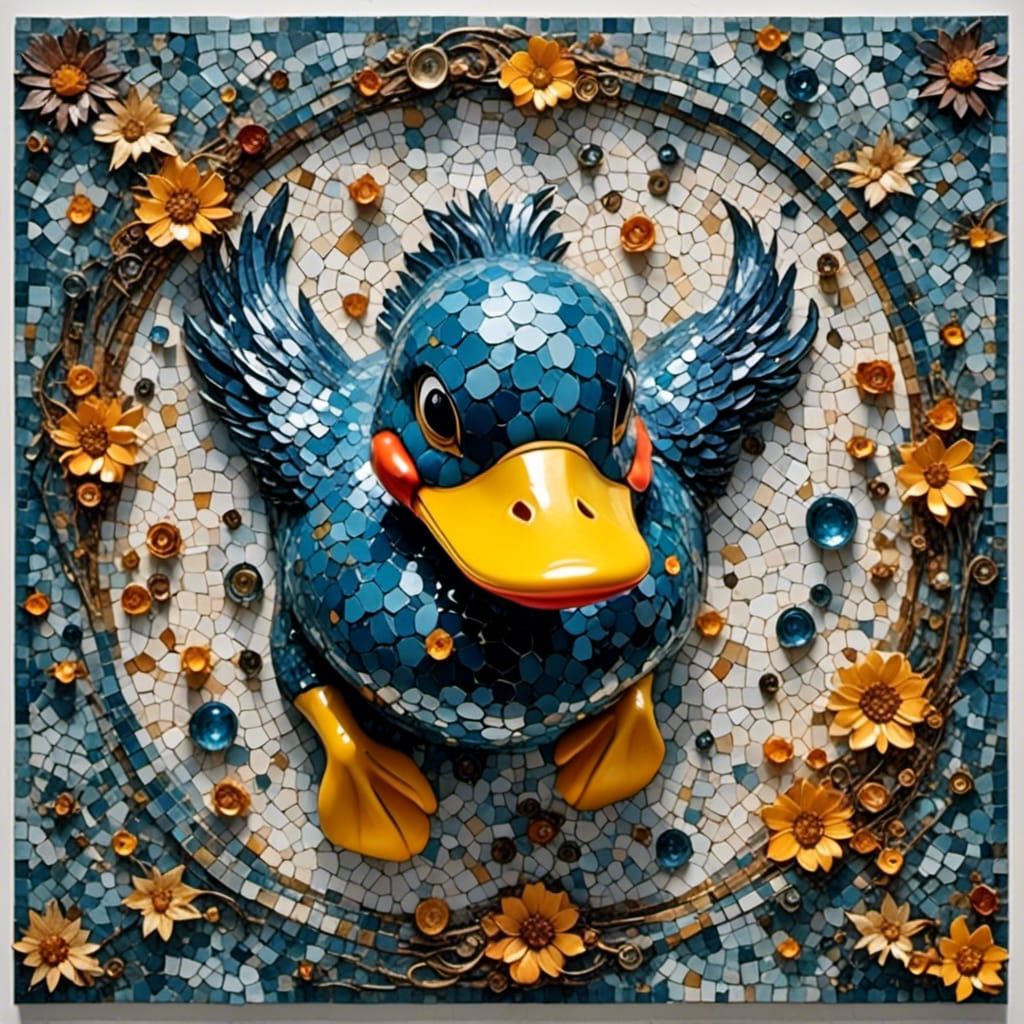 Mosaic Rubber Duck Digital Art
