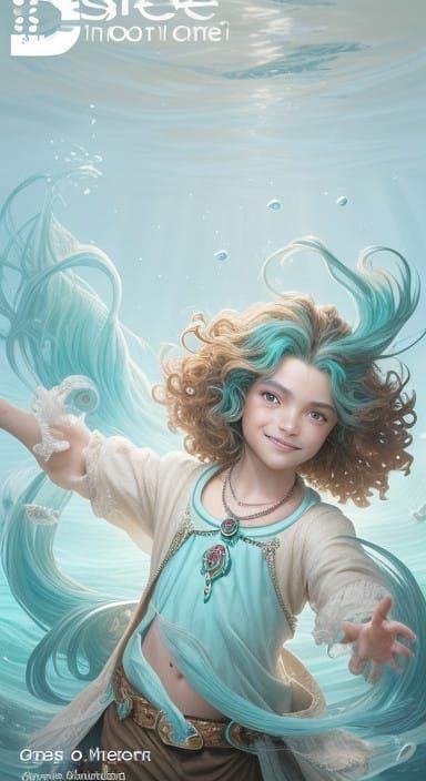 Young Centaur in a Whimsical Underwater Realm