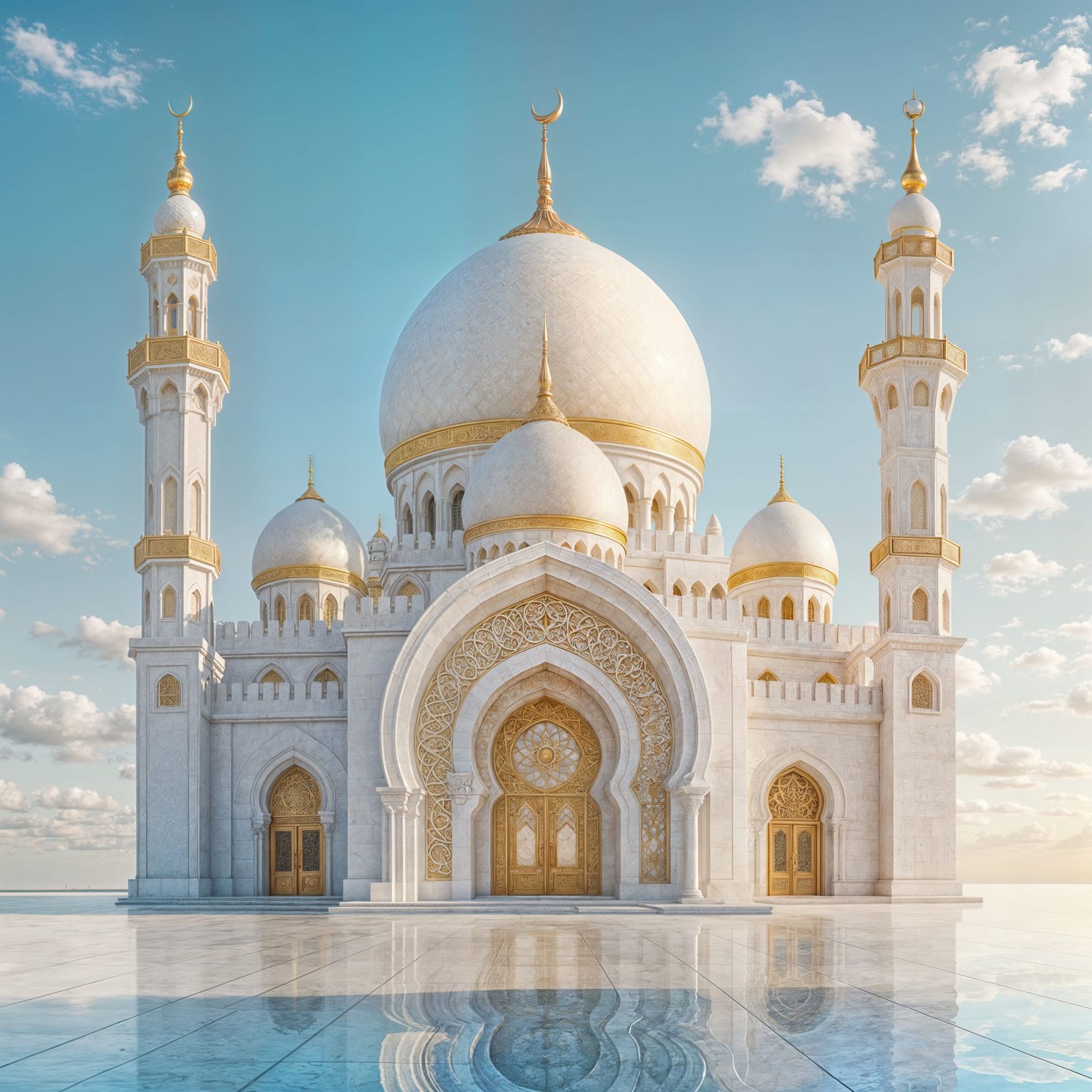 Luxurious Islamic Mosque in Realistic Fantasy 3D Design