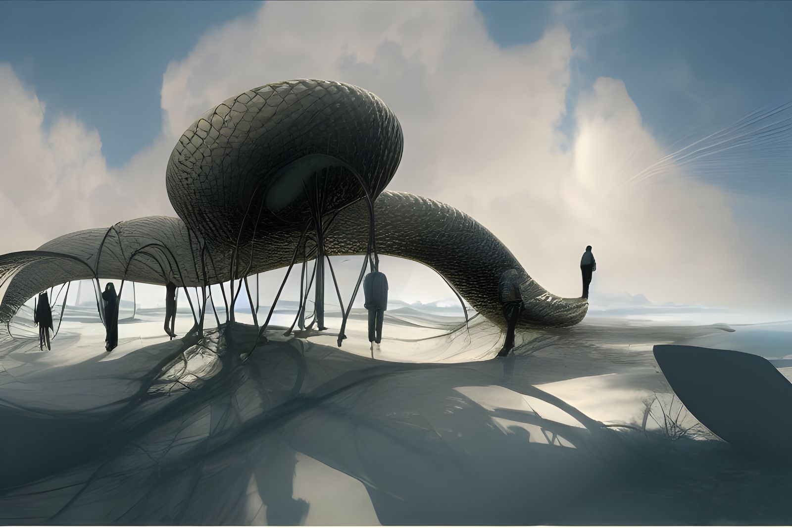 Surreal World Walker on Metal Arch