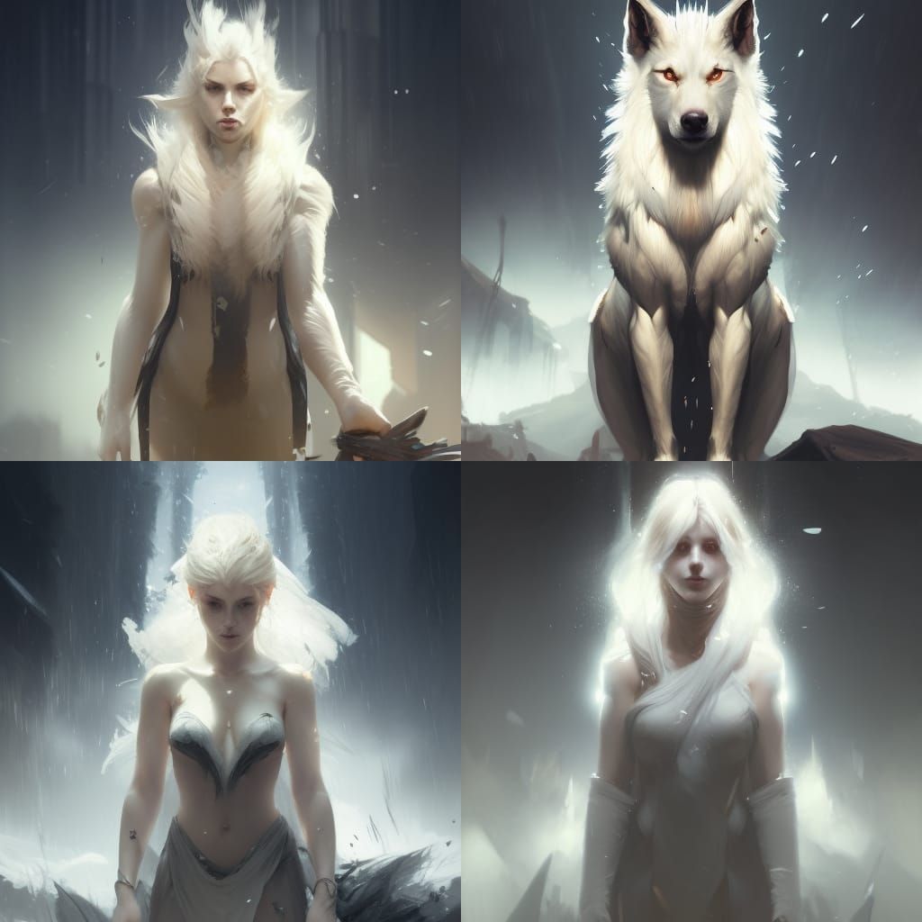Hazel-Eyed Wolf: Dark Fantasy Concept Art