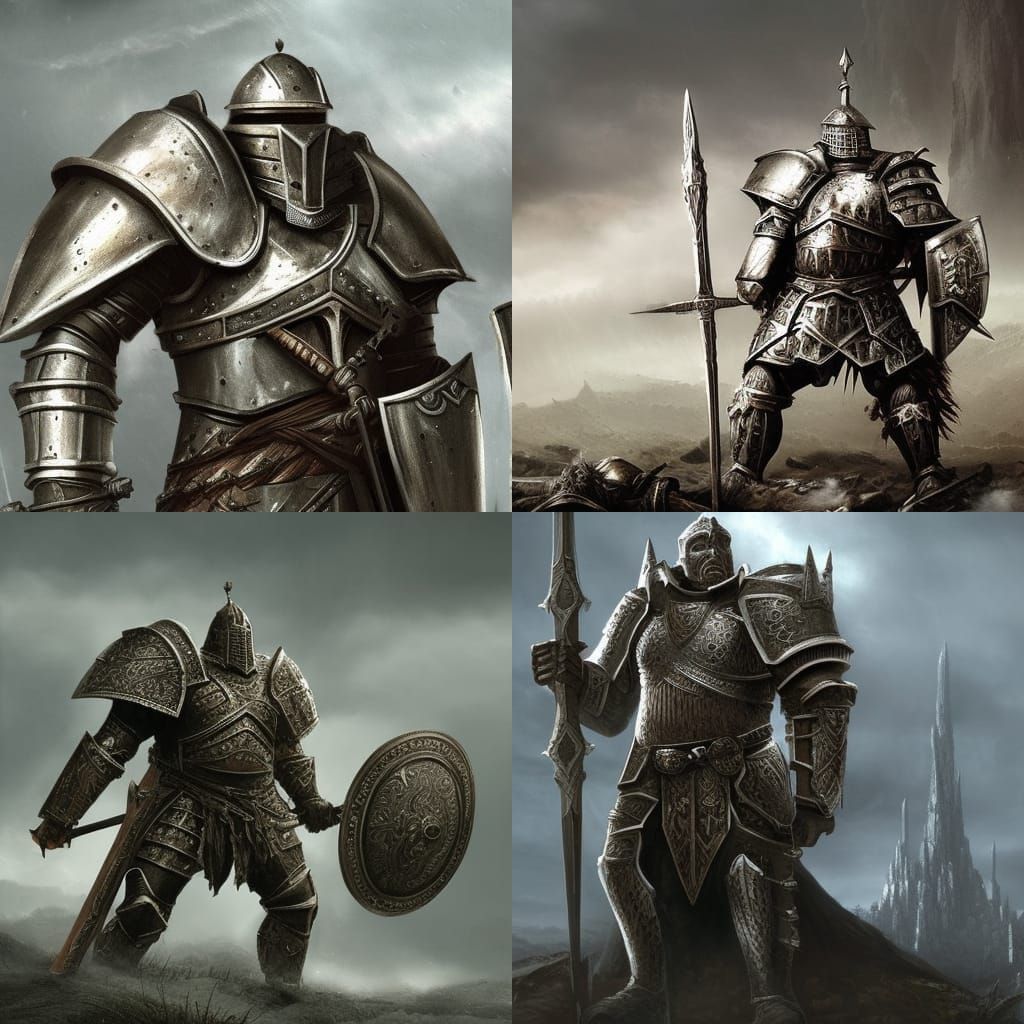 Epic Orc Knight with Spear and Shield