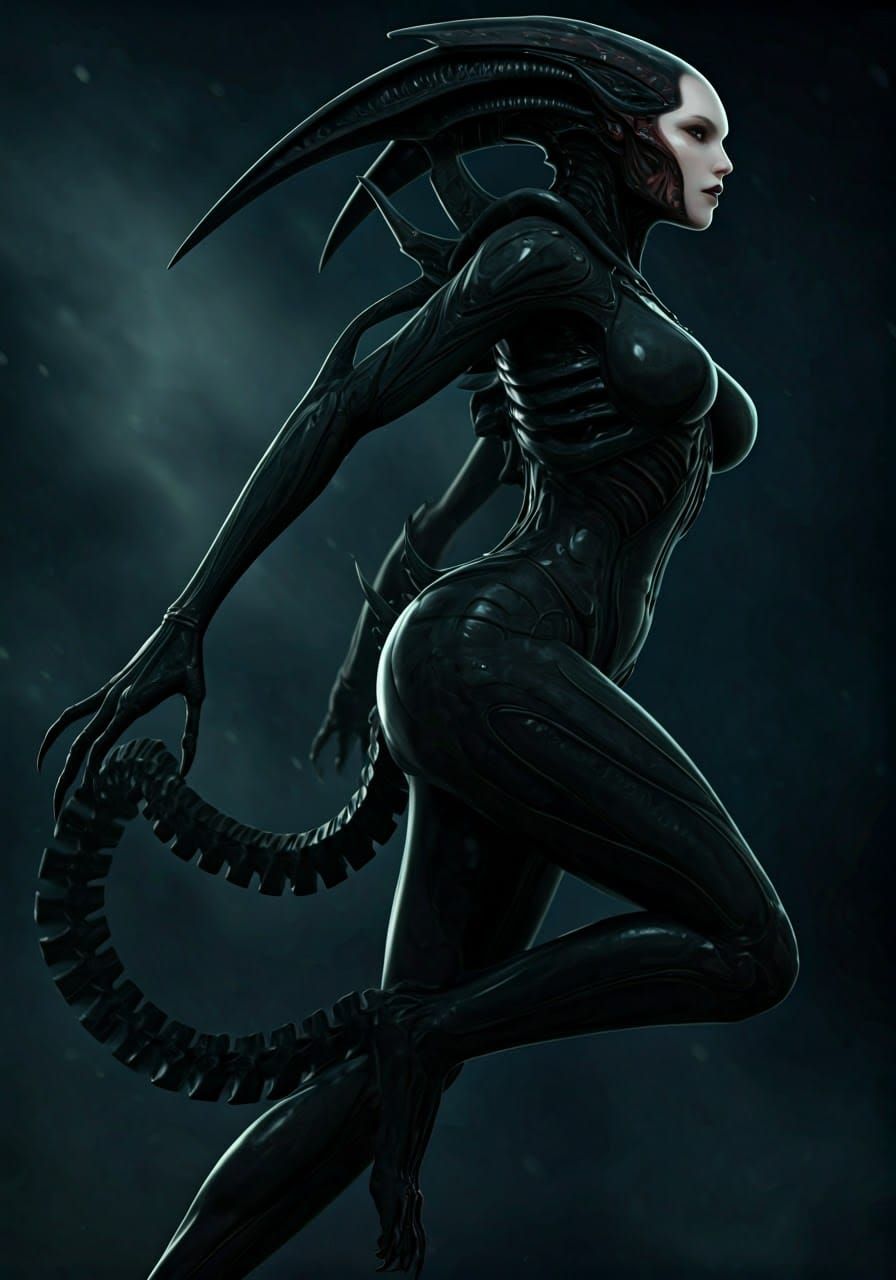 Human-Xenomorph Hybrid in Motion