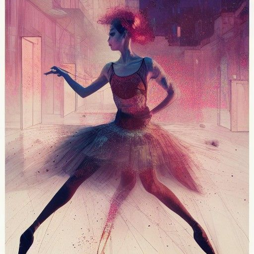 Intricate Ballet Dancer in Long Exposure Photo