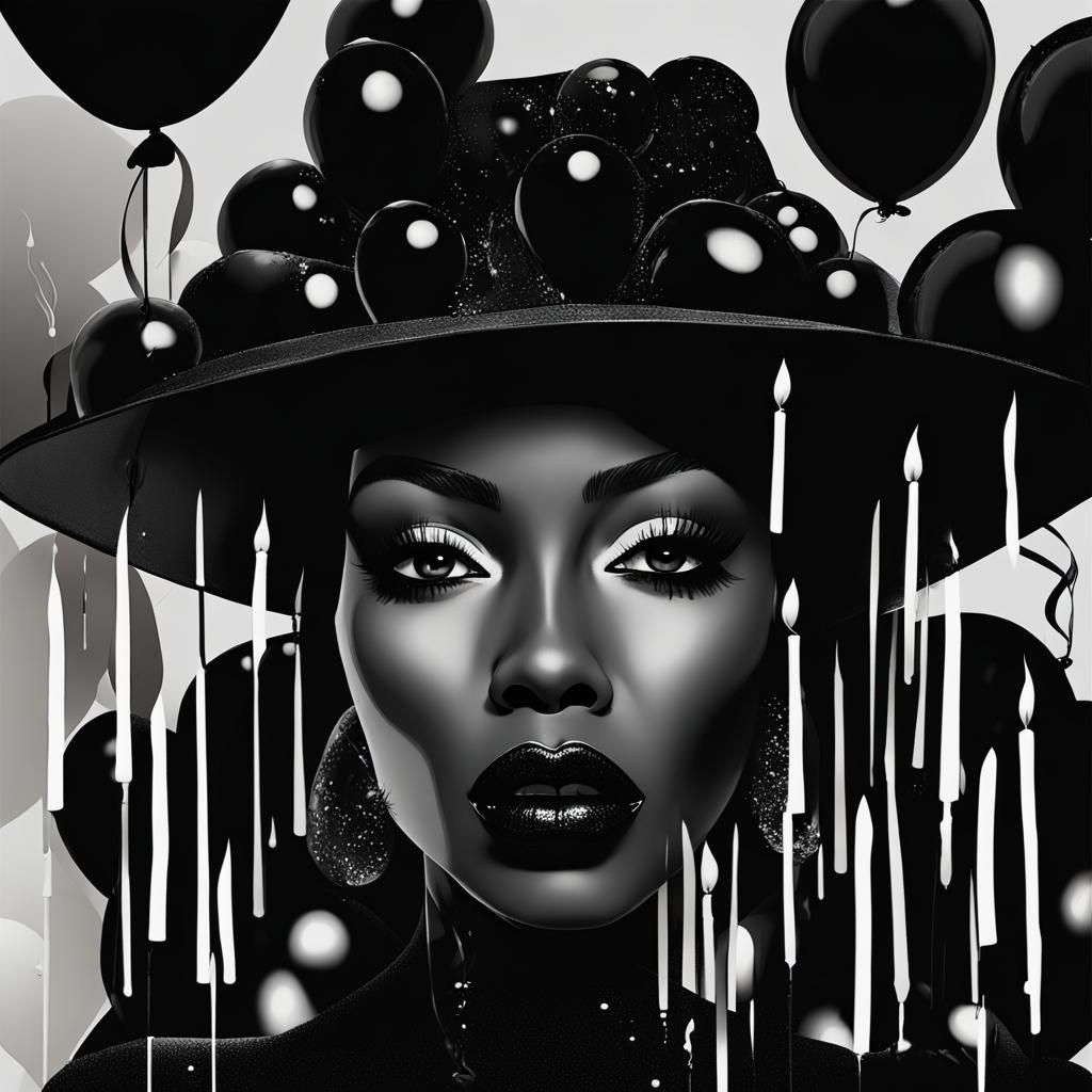 Naomi Campbell Celebrates Dark Birthday in Abstract Art