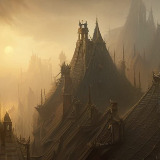 Roof of Swords in Dark Fantasy Style