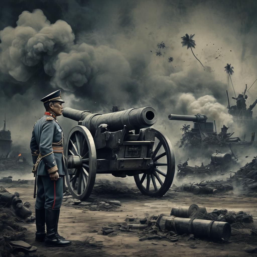 Malaysian General's Cannon Creates Smoky "Boom!"