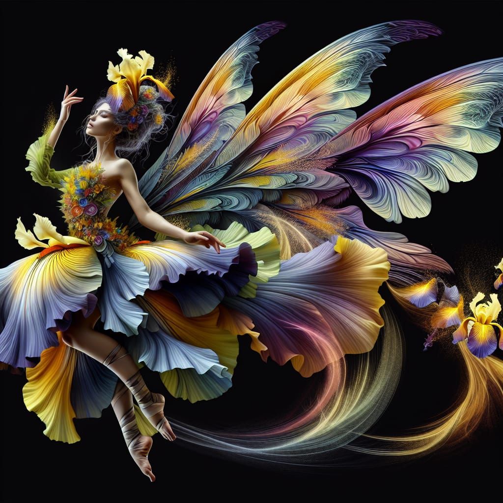 Iris Fairy: An Enchanting South Asian Woman