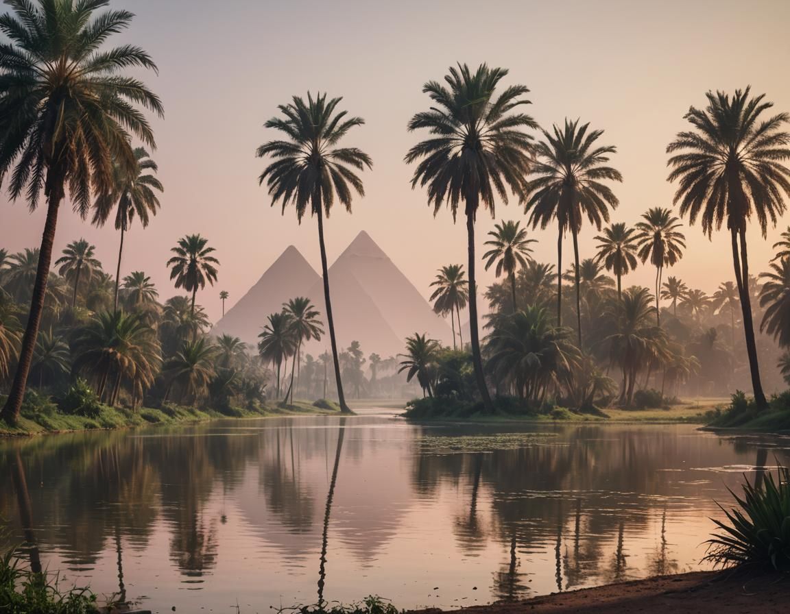 Nile River at Dawn: Serene Cinematic Landscape