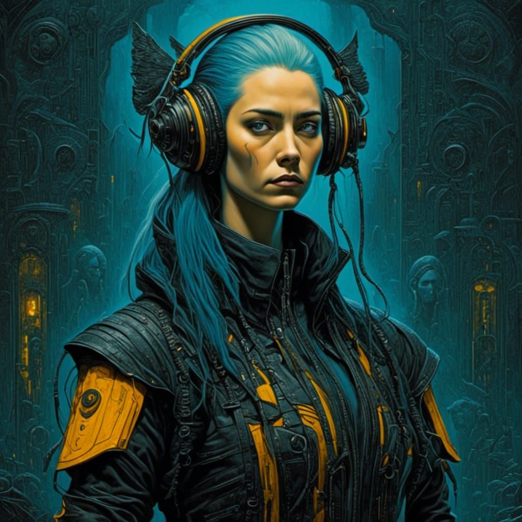 Cyberpunk Fantasy Caricature Portrait
