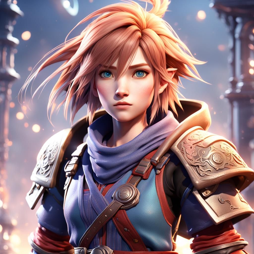 Female Protagonist in Pixar-Inspired 3D Digital Art