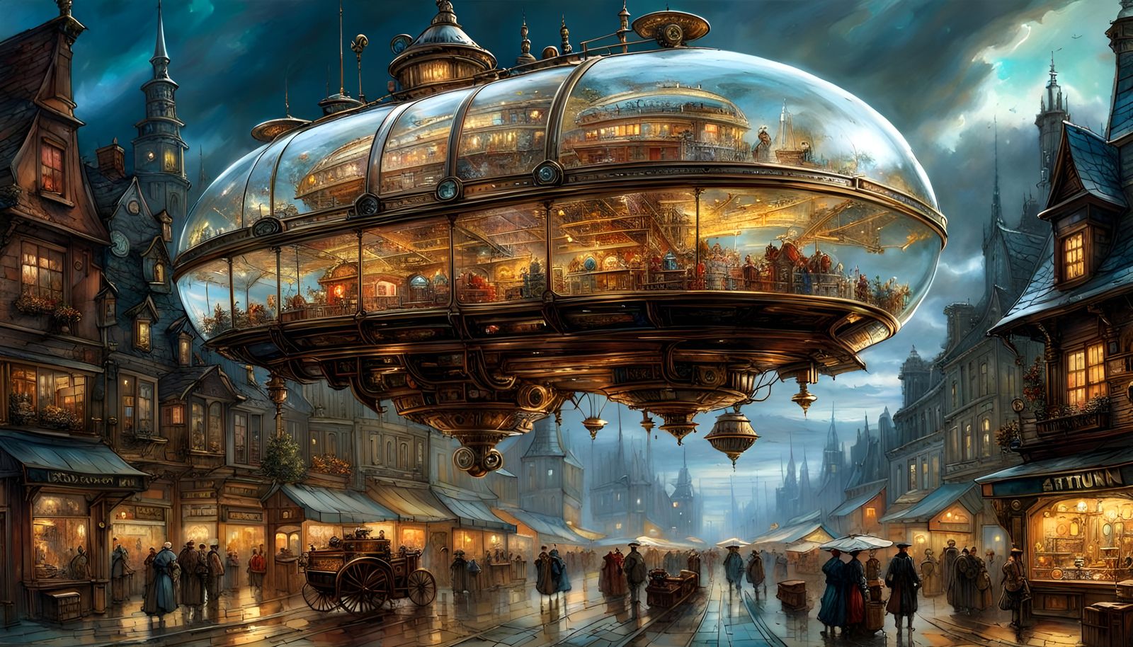 Glass Steampunk Airship