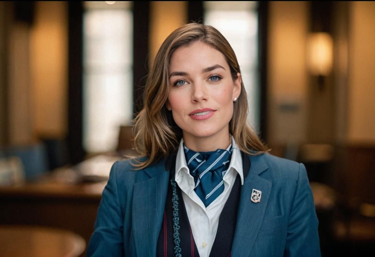 Classy Woman in Pinstripes: Professional Portrait