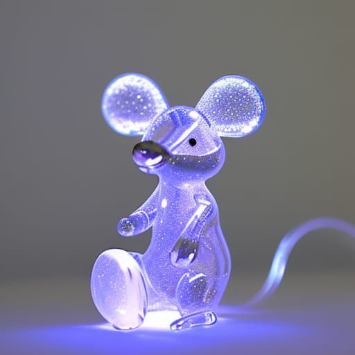 Reflective Iridescent Crystal Mouse